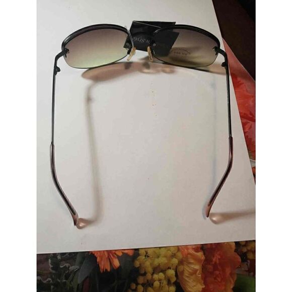 NYS SunGlasses UV 400 Black/Amber Colored Lens Scratch Resistant - Picture 3 of 5